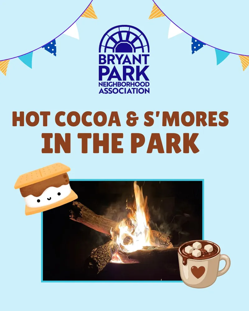 Flyer for Hot Cocoa & S'mores in the Park