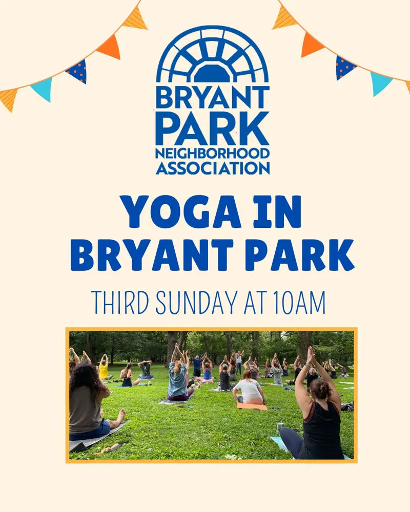 Flyer for Yoga in Bryant Park
